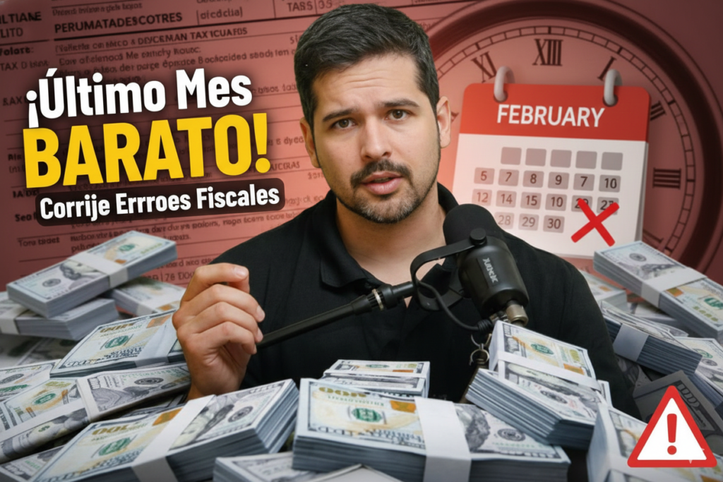 un hombre con un calendario de febrero y un texto que dice: febrero ultimo mes barato